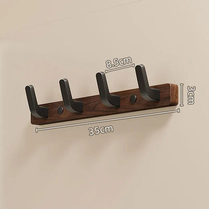 Belro minimalist wall-mounted coat hook with wood and metal, designed for jackets and coats, featuring a sleek modern style.