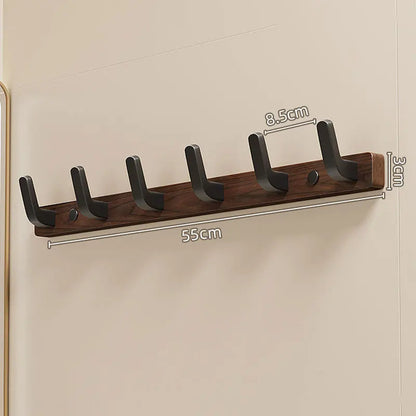 Belro minimalist wall-mounted coat hook with wooden and metal design, ideal for hanging jackets and coats in modern entryways.