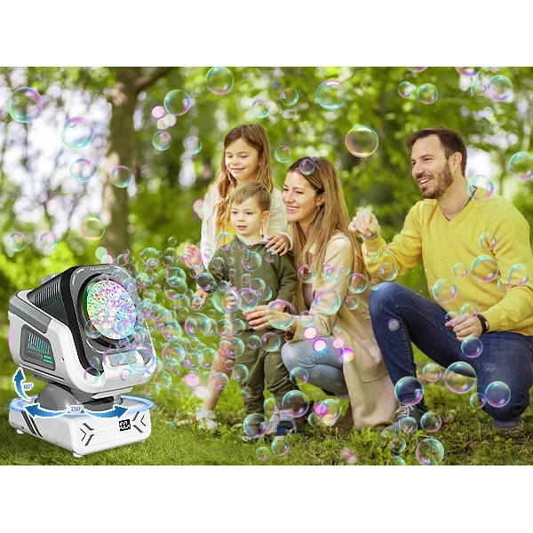 Belro bubble machine for party with colorful bubbles, outdoor toy perfect for kids' celebrations and outdoor fun.