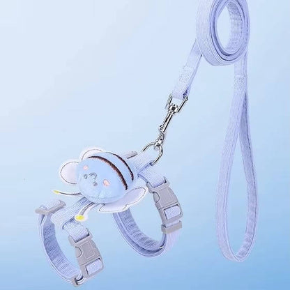 Belro cat collar and harness set with adjustable straps, featuring a secure buckle and stylish design for pet safety and comfort.