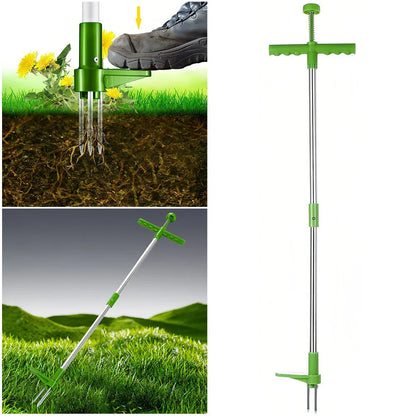 Belro long handle weed puller tool with foot pedal and claw design for garden weed removal, outdoor gardening tool