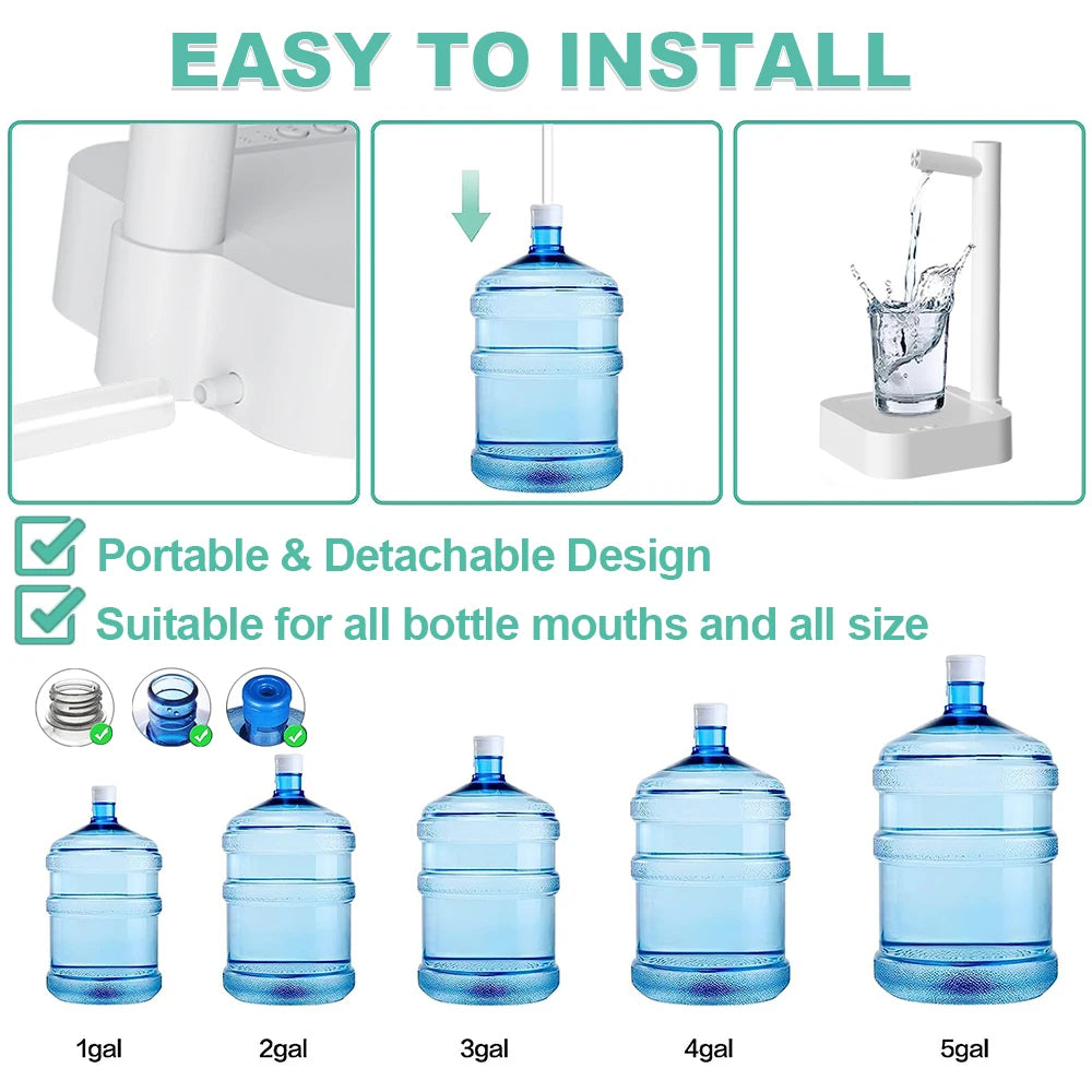 Belro portable desktop electric water dispenser with USB charging, compact tool for quick water access on a desk.