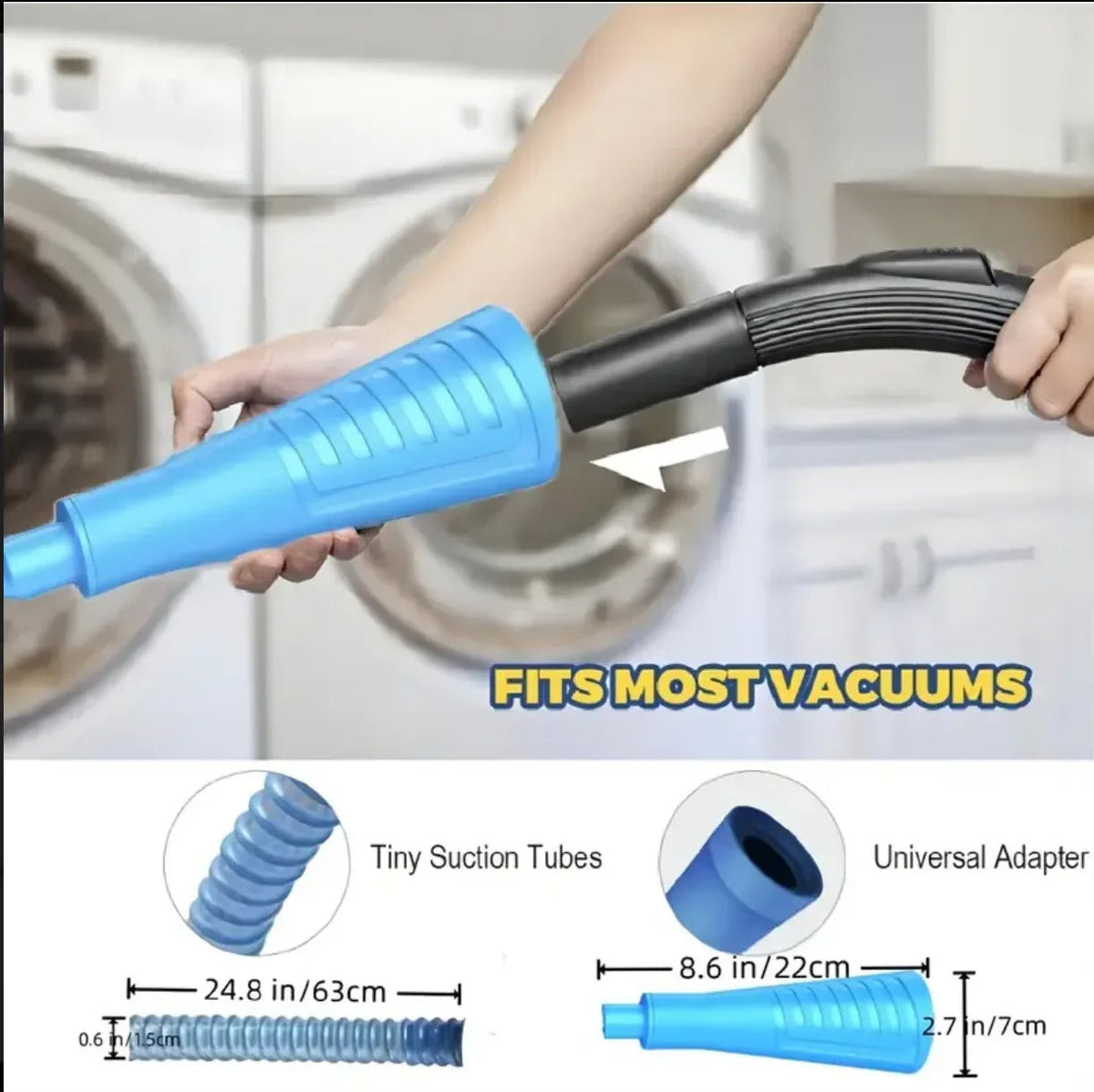 Belro Dryer Vent Cleaner Kit for home use, featuring flexible brushes and cleaning tools for vacuum dryer vents.