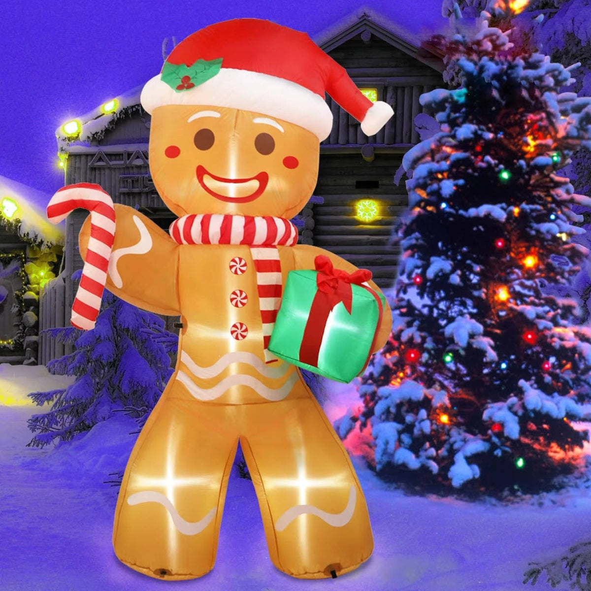 Belro Santa Christmas outdoor umbrella accessory featuring festive holiday decorations and a cheerful Santa design.
