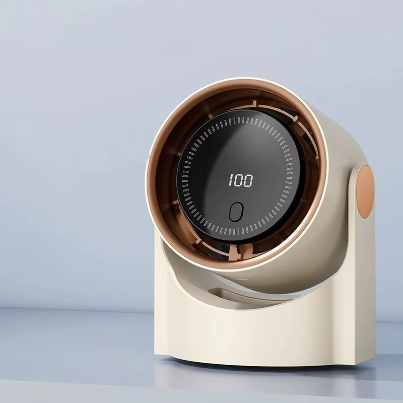 Belro USB small desk fan with compact design and adjustable head for personal cooling on a workspace.