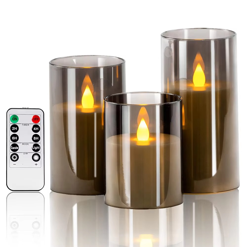 Belro realistic flameless candles with remote control, soft flickering glow, designed for home decor and safe ambient lighting.