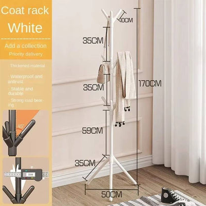 Belro floor standing clothes rack for men, with hanging space and shelf, made of metal for durable clothing storage.