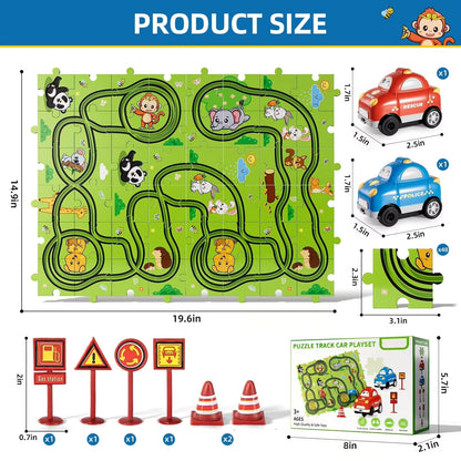 Colorful automotive puzzle for kids by Belro featuring car and vehicle images, perfect for young children’s play and learning.