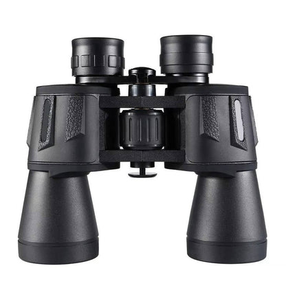 Belro long-range binoculars with black body and textured grip, perfect for outdoor viewing and wildlife observation.
