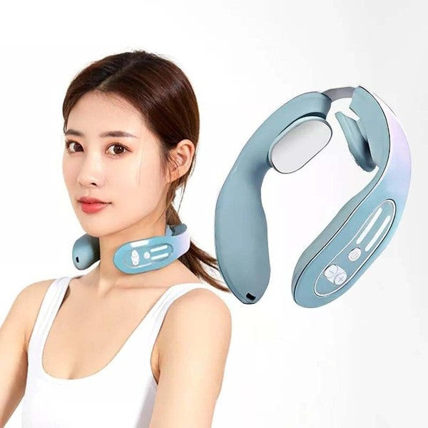 Belro EMS Neck Acupoints Lymphvity Massager Device with electronic controls and adjustable straps for targeted neck relief.