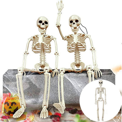 Belro human skeleton Halloween outdoor decoration for home and garden, realistic skeletal figure for spooky outdoor decor.
