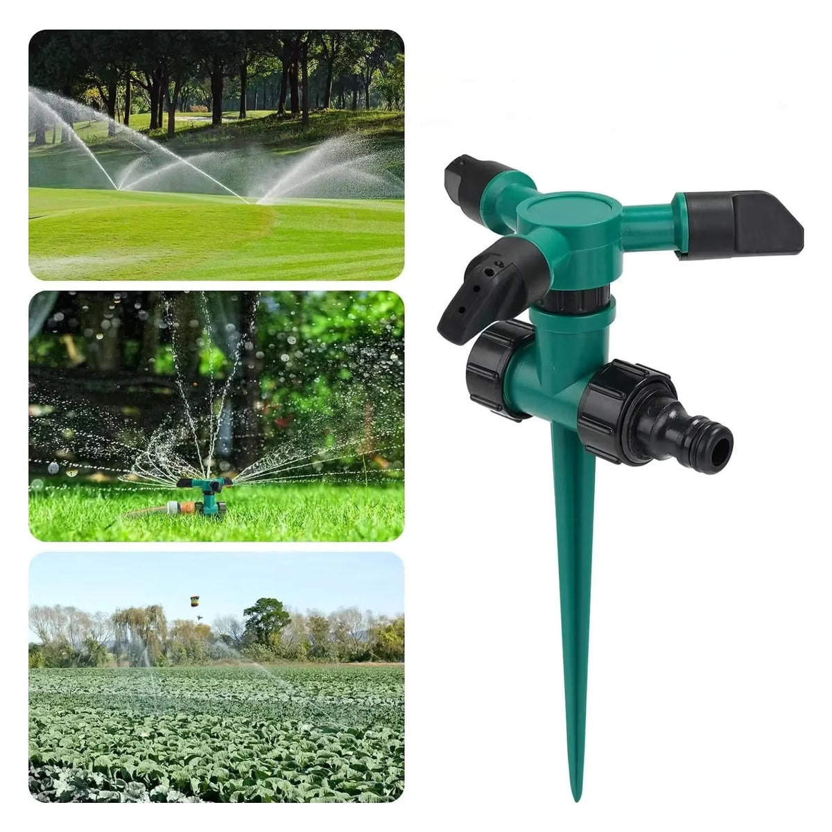 Belro garden sprinkler system set with five adjustable sprinklers for outdoor lawn and garden watering.