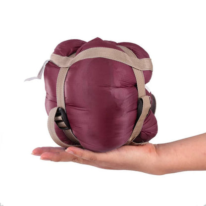 Belro adult sleeping bag in a compact, travel-ready design, ideal for camping and outdoor adventures.