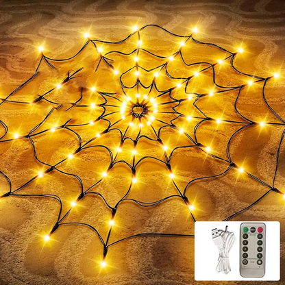 Belro Halloween Spider Web Lights outdoor accessory featuring spooky web design to enhance Halloween decorations.