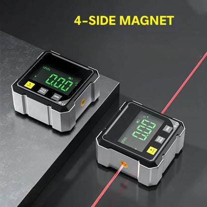 Belro digital angle gauge with laser, measuring tool for precise angle and alignment assessments in hardware and construction.
