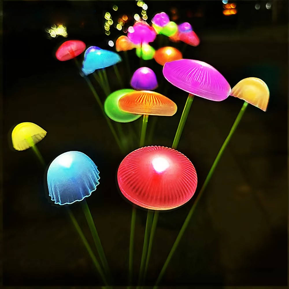 Belro Solar Jellyfish Lights outdoor decor with glowing jellyfish-shaped lights for garden and outdoor ambiance.