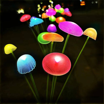 Belro Solar Jellyfish Lights outdoor decor with glowing jellyfish-shaped lights for garden and outdoor ambiance.