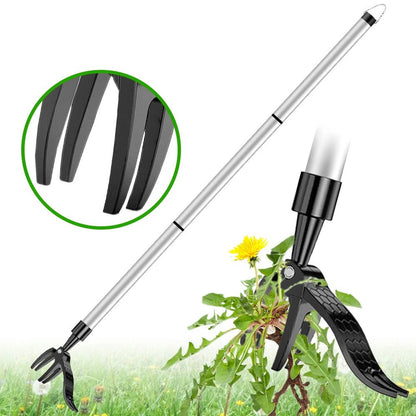 Belro stand-up weed puller tool for men, showcasing its ergonomic design and sturdy construction for easy weed removal.