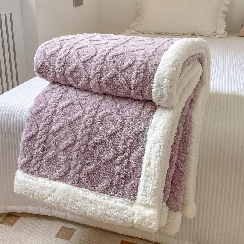 Belro men's fleece blanket showing soft, cozy fabric in a folded position, ideal for warmth and comfort.