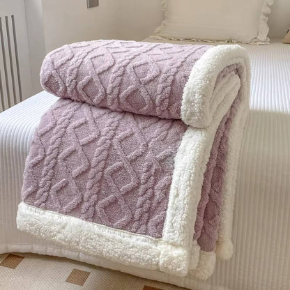 Belro men's fleece blanket showing soft, cozy fabric in a folded position, ideal for warmth and comfort.