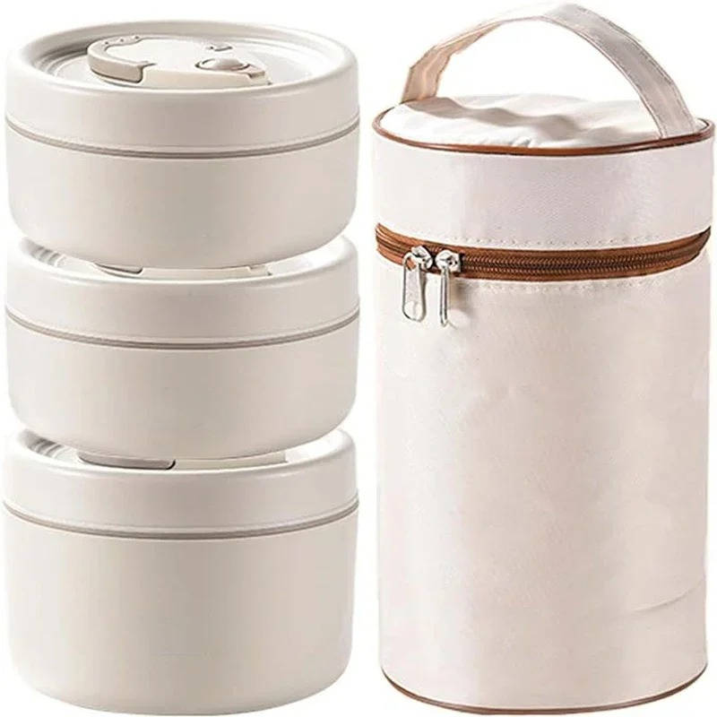 Stainless steel insulated lunch box set by Belro with multiple compartments, ideal for keeping food fresh and organized.