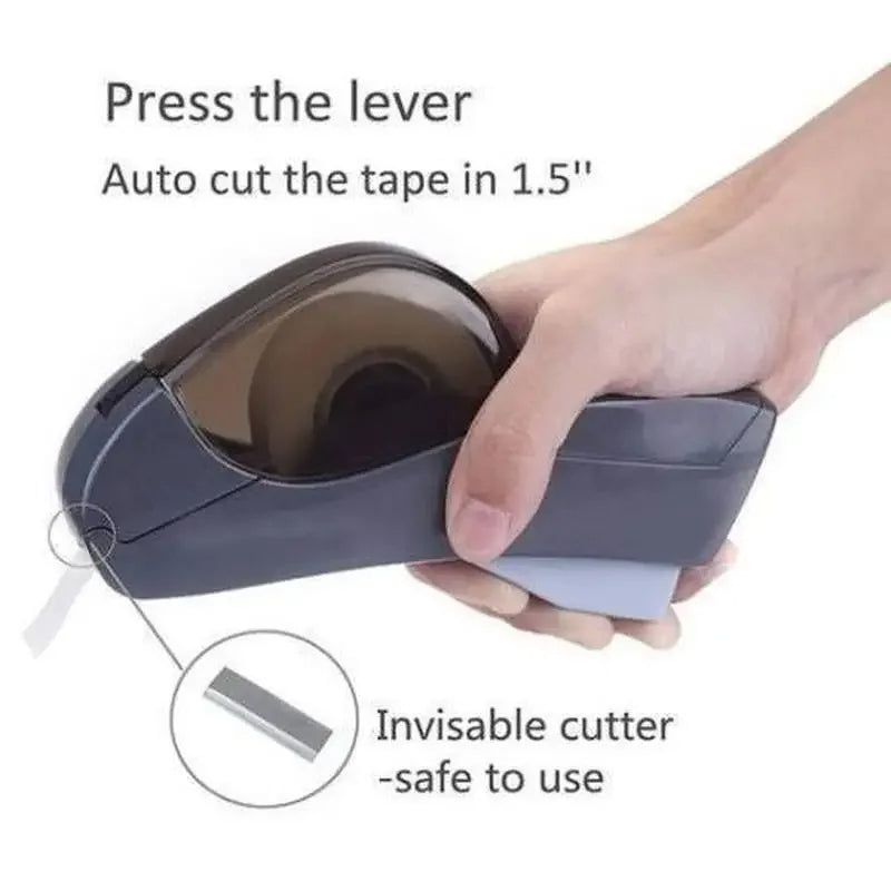 Belro automatic tape dispenser cutter for clothing packaging, compact and easy-to-use device for efficient tape cutting.