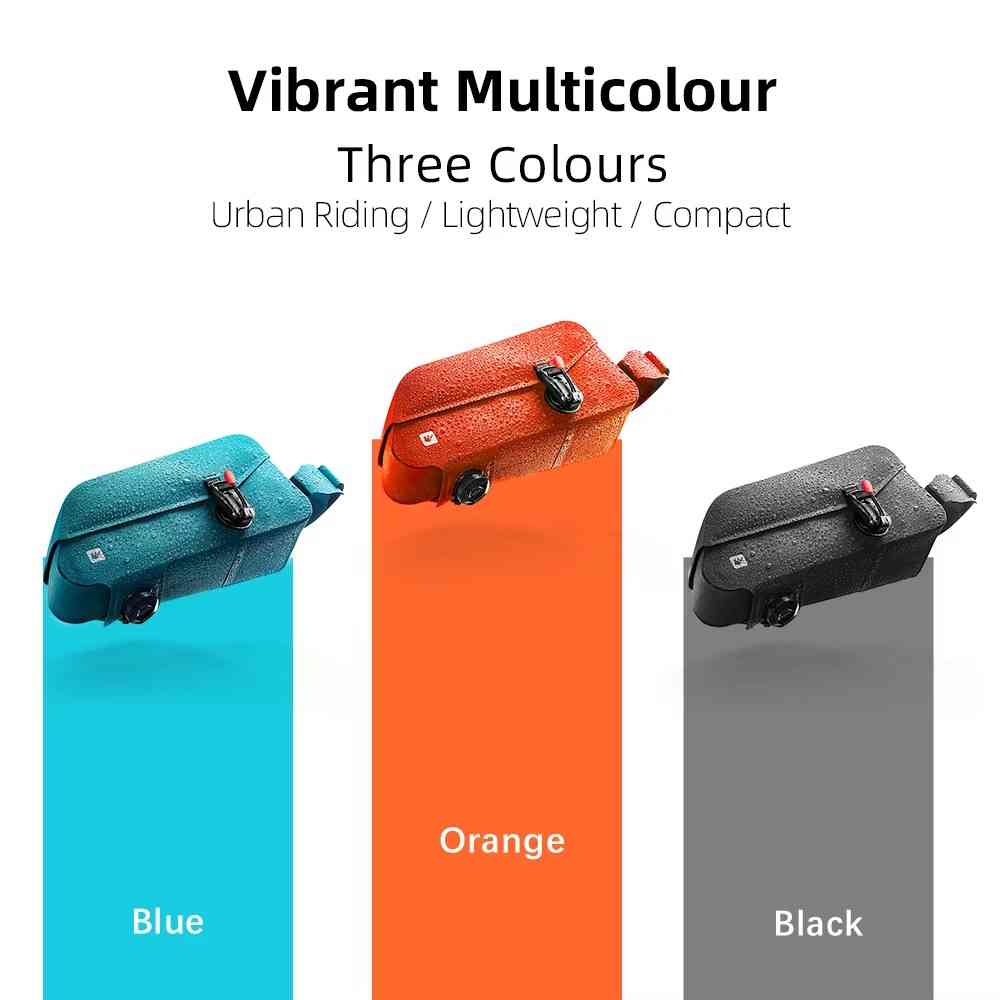 Belro bicycle bag attached to bike frame, waterproof fabric, compact storage for cycling essentials, durable and stylish design.