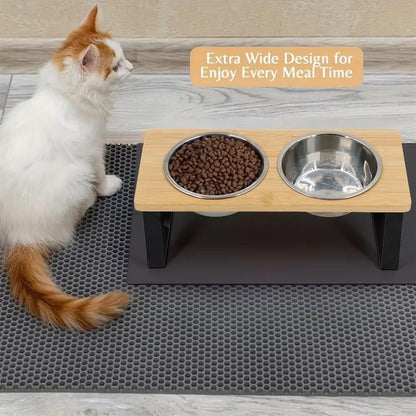 Belro elevated cat bowl with a sleek design, perfect for comfortable feeding and watering for cats.