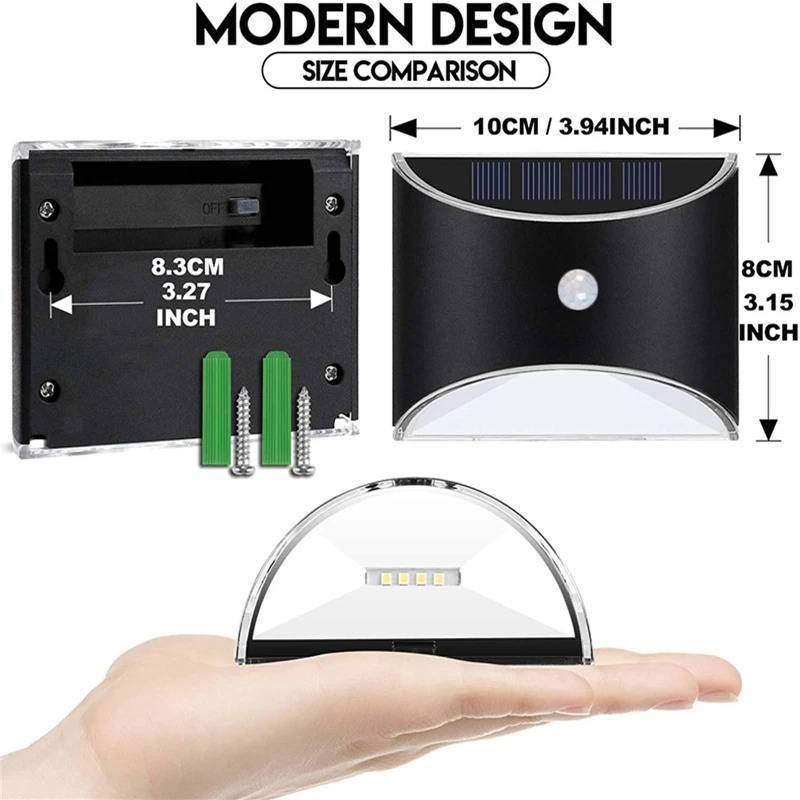 Belro outdoor fence stair light with motion sensor, providing illuminated outdoor lighting for garden and pathway safety.