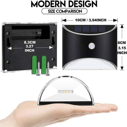 Belro outdoor fence stair light with motion sensor, providing illuminated outdoor lighting for garden and pathway safety.