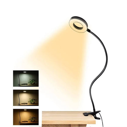 Belro clamp-on desk lamp with flexible 360° adjustable arm and eye-friendly LED lighting for office or study use.