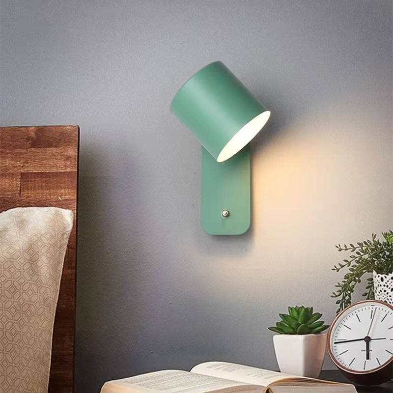 Belro wall lamps for bedroom and living room, outdoor home and garden lighting fixtures mounted on a wall, black finish with warm glow