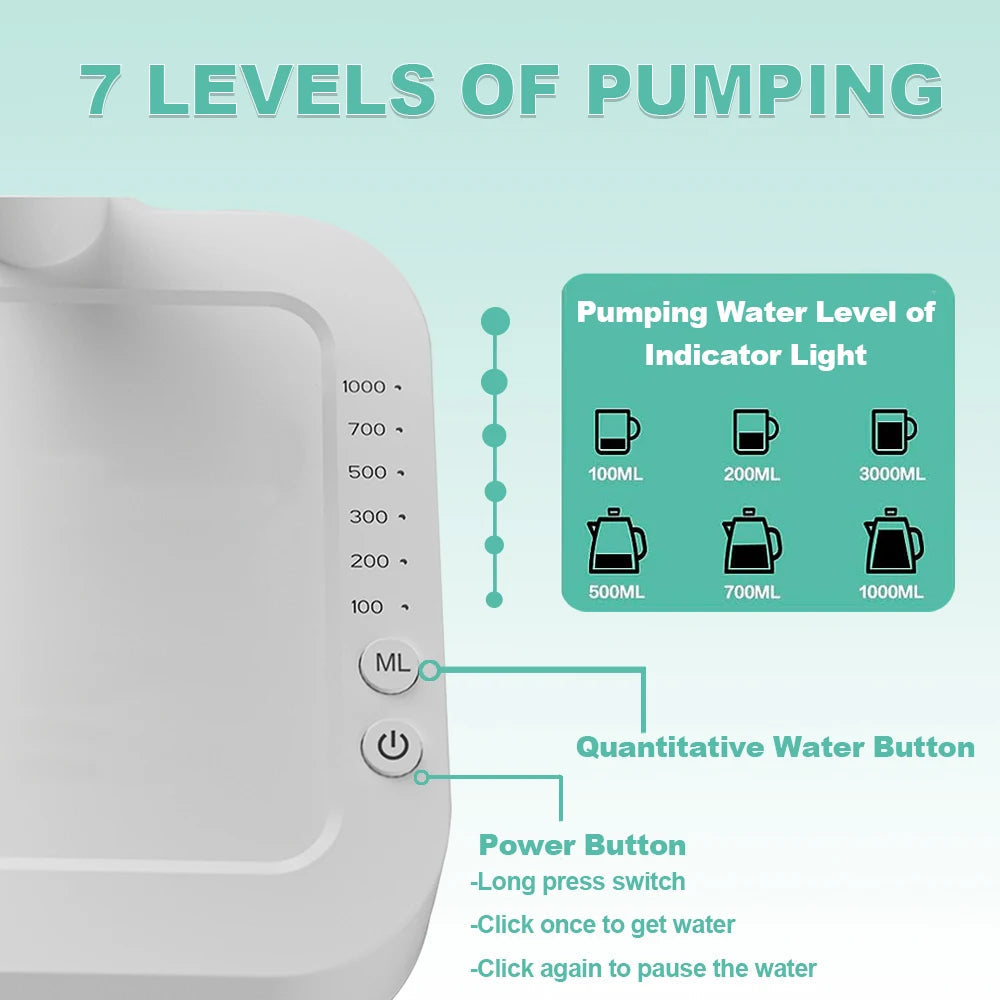 Belro portable desktop electric water dispenser with USB charging, compact tools and hardware device for convenient water dispensing
