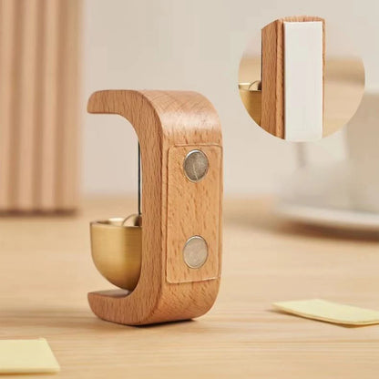Belro wooden wind chime doorbell with natural wood finish, designed for smart home use and decorative outdoor doorbell sound.