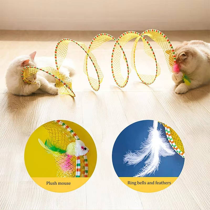 Belro cat hunting toys with colorful feathers and strings, designed to entertain and engage cats during playtime.