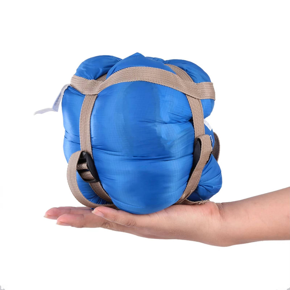 Belro adult sleeping bag in a compact, insulated design, suitable for camping and outdoor adventures.
