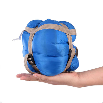 Belro adult sleeping bag in a compact, insulated design, suitable for camping and outdoor adventures.