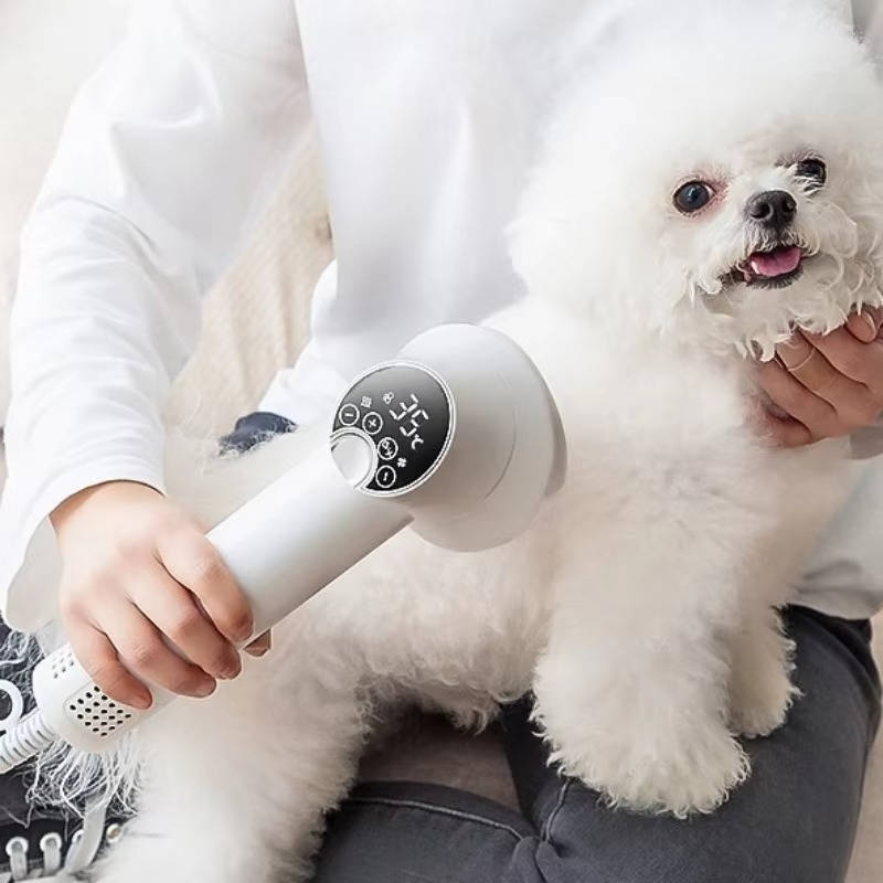 Belro pet hair dryer with ergonomic handle and adjustable airflow, ideal for grooming pets at home.