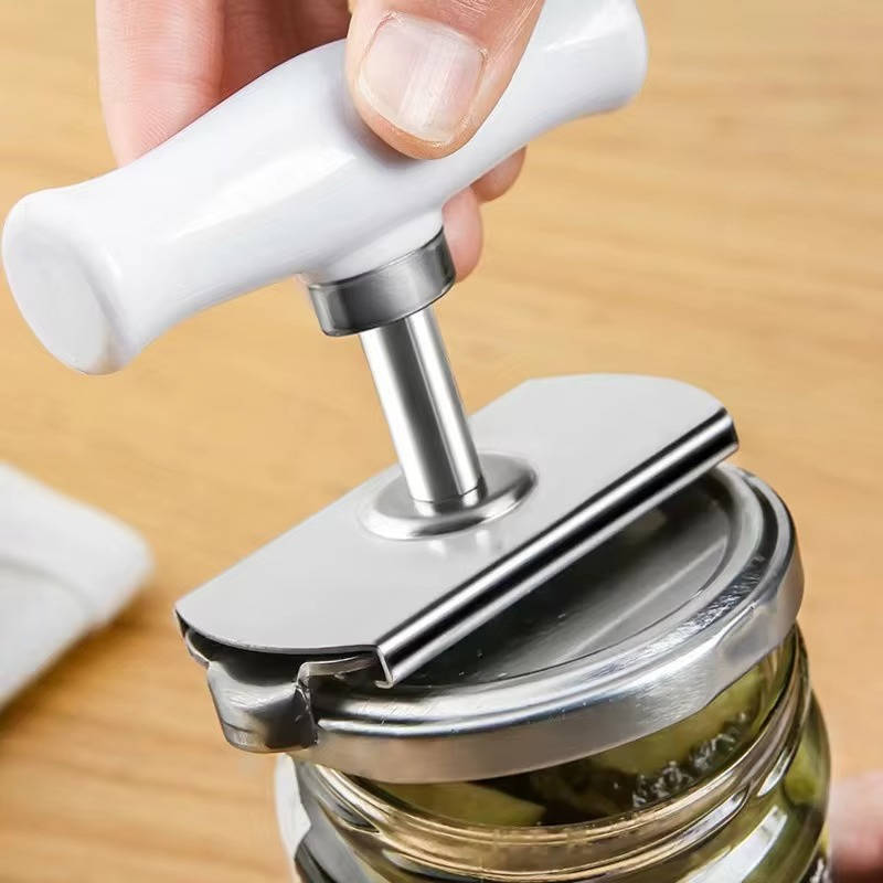 Belro jar and cap opener tool, a handheld kitchen gadget with ergonomic design for easy opening of jars and bottles.