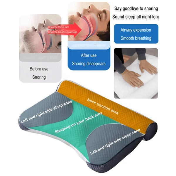 Belro ergonomic goose down pillow with cervical support and comfort for improved sleep, ideal for health and beauty needs.