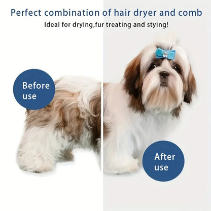 Belro 3-in-1 dog hair dryer and grooming brush, compact personal care appliance with adjustable settings for pet grooming.