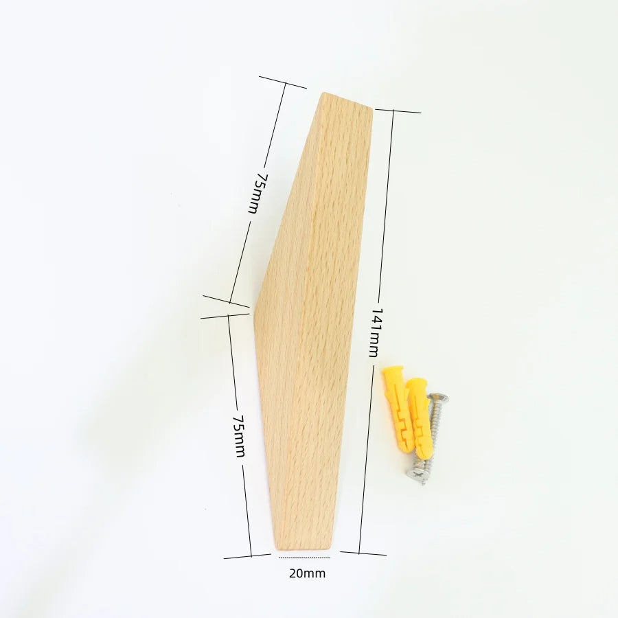 Belro wooden coat hook and decorative coat holder mounted on wall, suitable for jackets and coats in a stylish home decor setting.