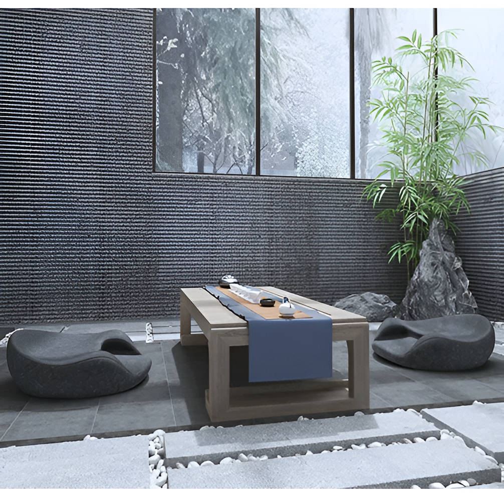 Belro meditation cushion in soft, neutral fabric, designed for comfortable seated meditation practice.