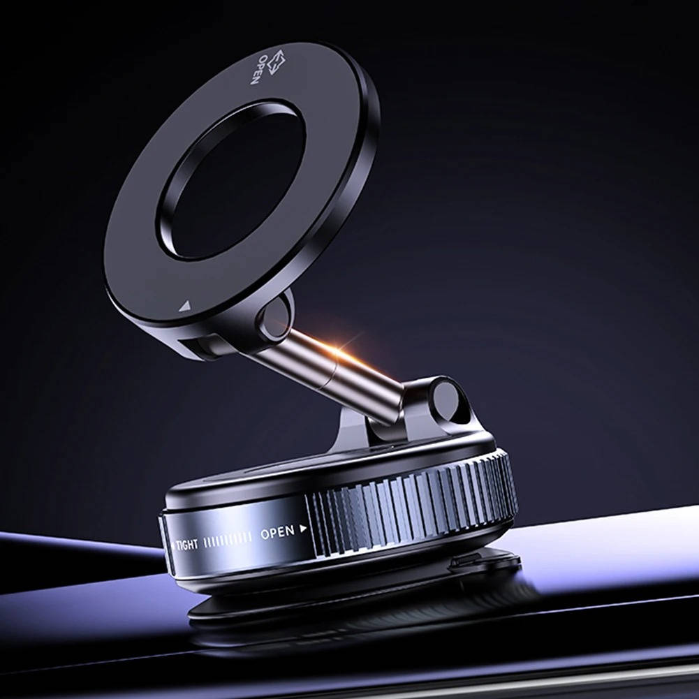 Belro 360° adjustable magnetic phone holder mounted on car dashboard showing flexible rotation and secure grip for smartphones.