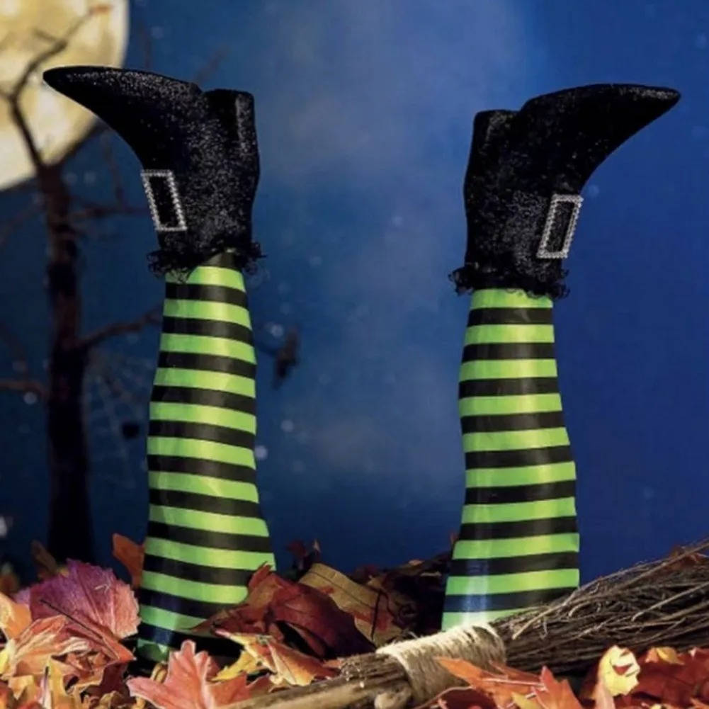 Belro Witch Legs Halloween decoration for home and garden, featuring spooky, realistic witch leg props for holiday decor.