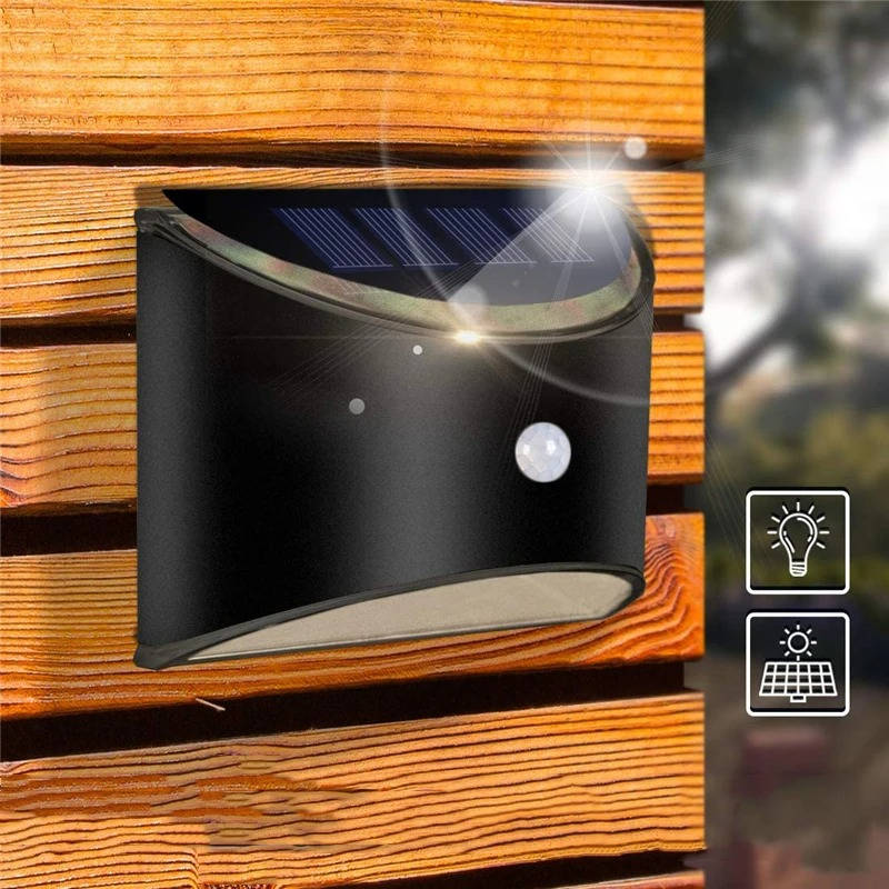 Belro outdoor fence light with motion sensor, stair lighting for home and garden, providing illumination and security.