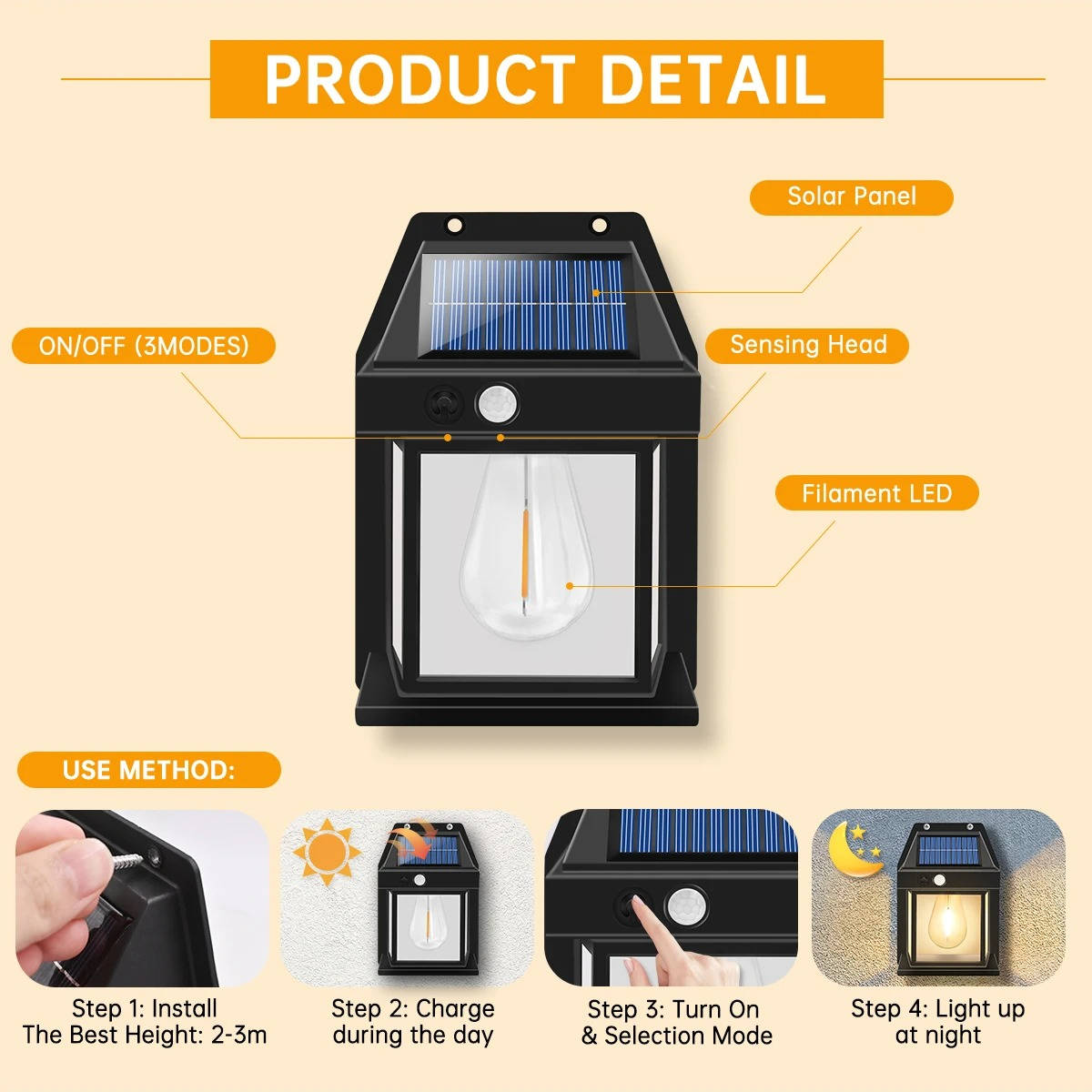 Belro 2-set solar wall lamps for outdoor use, weatherproof wall-mounted lighting for garden and patio areas.