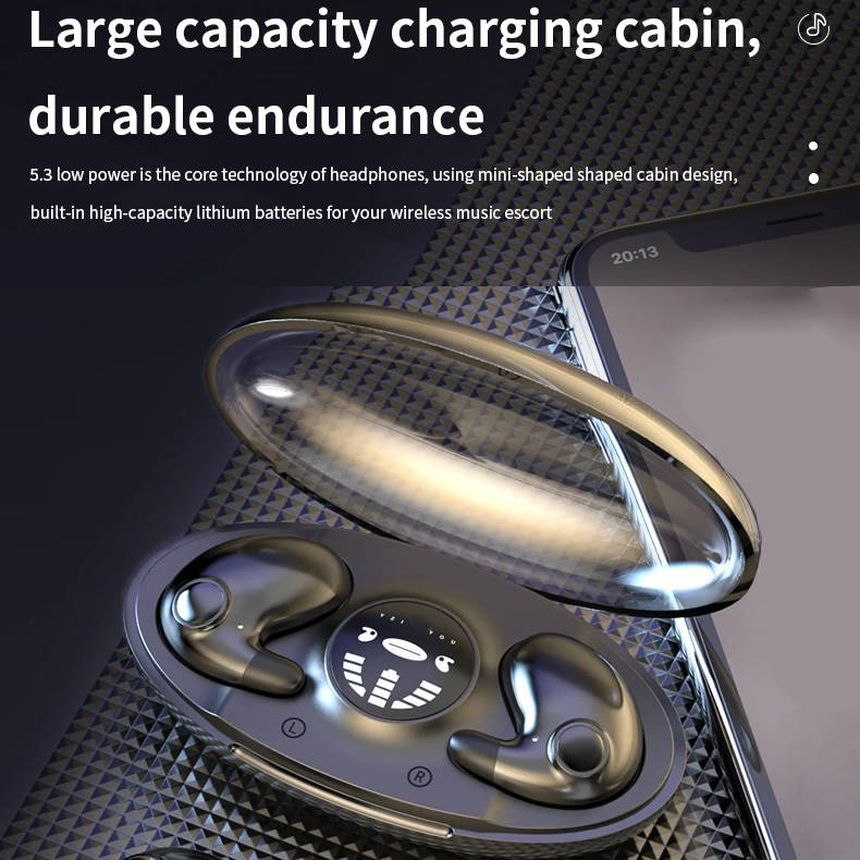 Belro earbuds for sleeping shown in a close-up, designed for comfort and sound isolation during rest or relaxation.