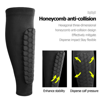 Pair of Belro Honeycomb Soccer Shin Guards with padded protection, designed for sports and outdoor soccer activities.