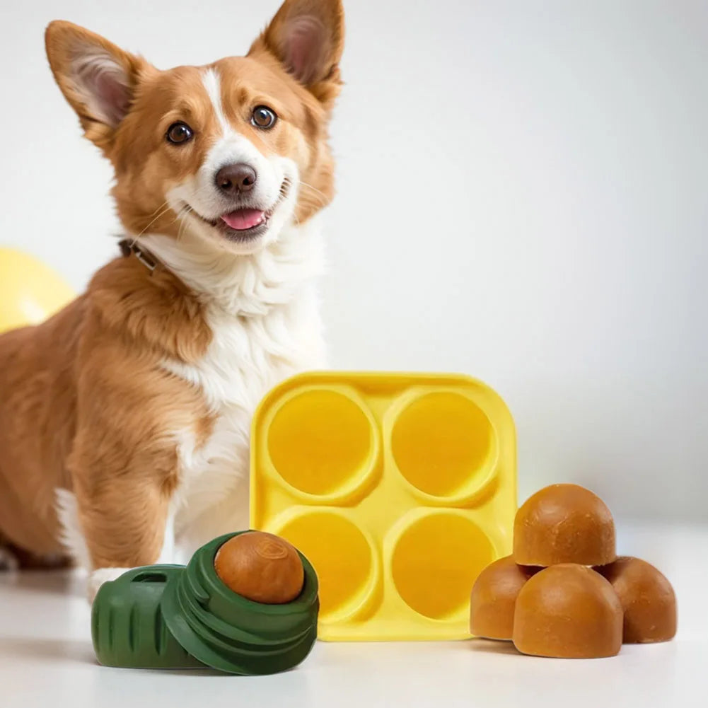 Belro silicone dog slow feeder and refillable chew toy, durable pet feeding and entertainment accessory for dogs.